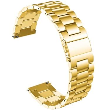 Imagem de Pulseiras de relógio masculinas Casio MDV106-1AV/MTP-VD01, pulseira de substituição de aço inoxidável de 22 mm para Casio MDV-106 Series (dourada)