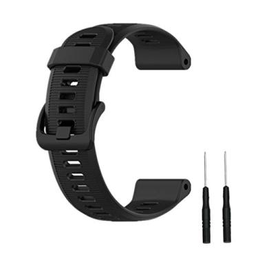 Imagem de Muovrto Pulseira de substituição para Garmin Forerunner 945/935, pulseira de relógio de silicone para Garmin Fenix 5/Approach S60/Fenix 6