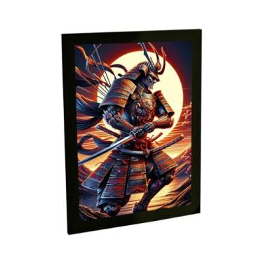 Imagem de Quadro Decorativo Samurai Oni Anime Game Sol Decoração Poster Quarto Sala
