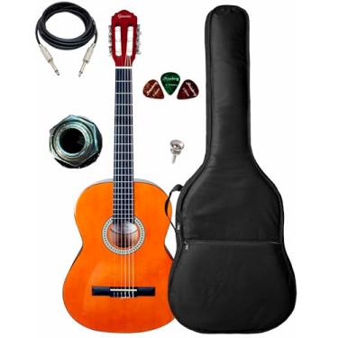 Imagem de Violão Elétrico Giannini Canhoto N14 + Capa Acolchoada (NATURAL)