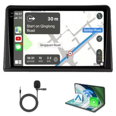 Imagem de Auto Radio Auto Player GPS Navigation CarPlay/Android 22.9 cm HD Touchscreen, substituição para Dacia Logan MCV KS 2007-2013/Dacia DOKKER KE Limousine 2012-2021/Renault Express 2021-2025