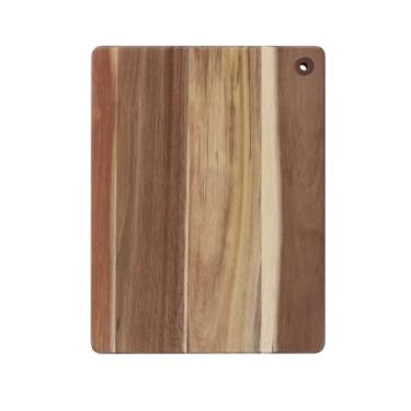Imagem de Dexas Tábua de servir madeira de acácia premium com ilhós de cobre – 28 cm x 36,8 cm x 1,9 cm | Queijo, Charcutaria e Tábua de Cortar