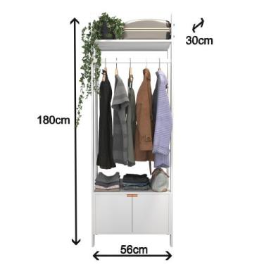 Imagem de Kit 2 Guarda Roupa Arara Cabideiro Closet Industrial Retrô - E-Led Bra