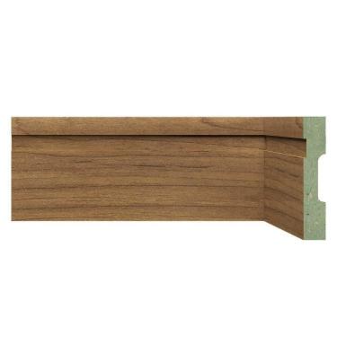 Imagem de Kit Rodapé de MDF 10 Barras Frisadas de 10cm x 2,40m Rende 24 Metros Moldufama Imbuia