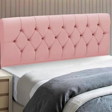 Imagem de Cabeceira Casal Estofada Madeira Madri (Rosa)