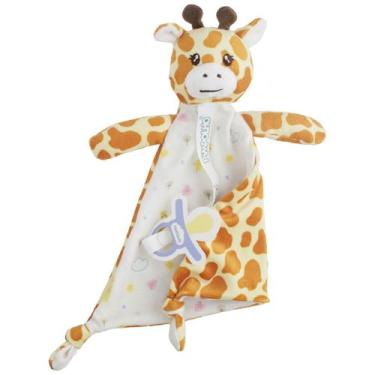 Imagem de Naninha Com Prendedor de Chupeta Safari Unissex Pimpolho, Girafa