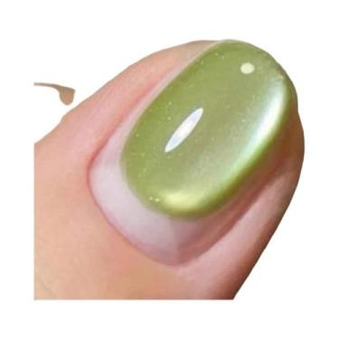 Imagem de Verde Rosa Azul Translúcido Olho De Gato Vidro Esfera Gel Esmalte 12ml