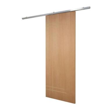 Imagem de Porta De Correr P- Verniz Frisada Kit Alumínio F05 - 210x110 - Vanin