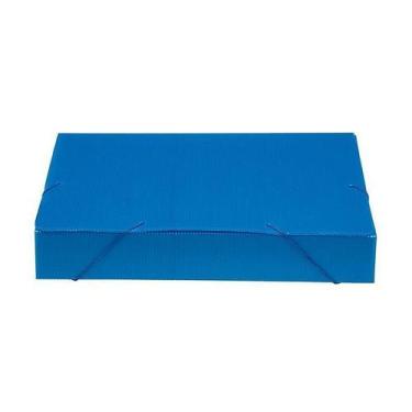 Imagem de Pasta Aba Elástica Polionda 55mm Azul Polibras