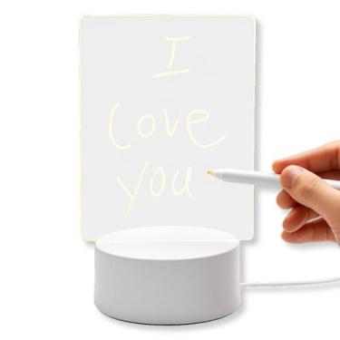 Imagem de Luminária Tipo Lousa 3D Branca LED Personalizável - 4GSHOP