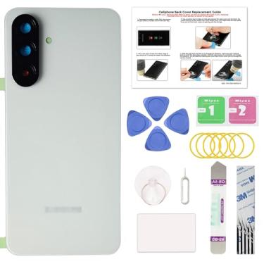 Imagem de GREEN FUSION Compatível com substituição da capa traseira do Galaxy A56, A56 SM-A566V/B/E, porta traseira com lente de câmera pré-instalada, ferramentas de reparo e instruções, cinza claro