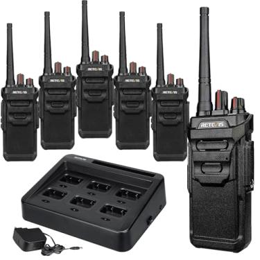 Imagem de Retevis Walkie Talkies Rt48 À Prova D'Água, Rádio Bidirecional De Alta Resistência, Totalmente Poeira, D'Água Até 1 M/30 Min (Ip67), Profissional Recarregável 1200 Mah, Vox, Sos, Para Construção Civ