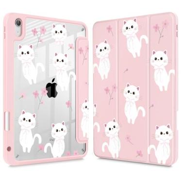 Imagem de Tuiklol Capa para iPad de 11 polegadas (chip A16) 2025 geração 11ª / iPad 11 polegadas 2022 10ª geração, porta-lápis embutido com capa à prova de choque, capa traseira transparente transparente