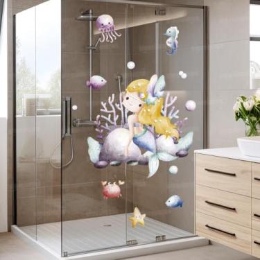 Imagem de Papel de Parede Fundo do Mar Infantil Lavável Seguro Ideal para Quarto Bebê, Piscina, Box Banheiro ou Área Kids Criativa