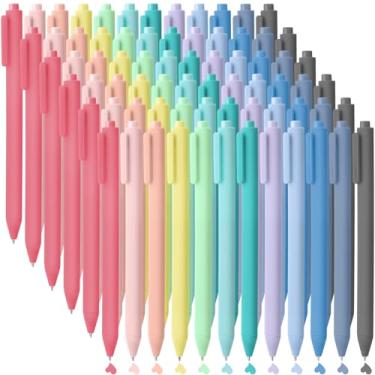 Imagem de Sayglossy 72 canetas de gel coloridas retráteis pastel de 0,5 mm de ponta fina lindas canetas coloridas de tinta de gel de secagem rápida para escrever, desenhar, diário, anotações, escola, escritório