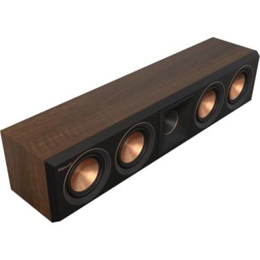 Imagem de Klipsch Alto-falante central RP-404C II de referência com design selado de profundidade rasa e Woofer Cerametálico de 10 cm para diálogo cristalino de home theater em nogueira