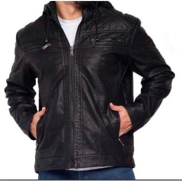 Imagem de Jaqueta Masculina Forrada Moderna Moda Elegante Com Capuz G - Magnom