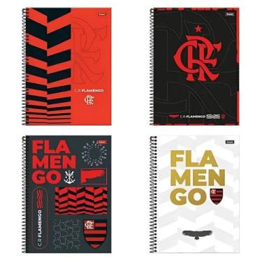 Imagem de Caderno Flamengo 10 Matérias Sortidos 160 Folhas Foroni