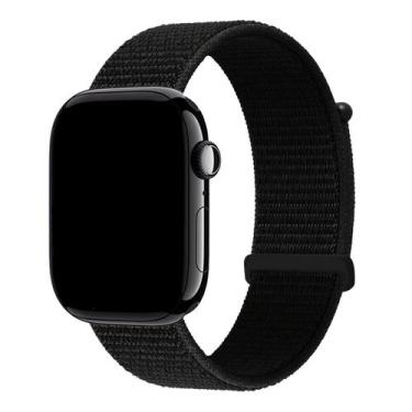 Imagem de Pulseira Nylon Loop compatível com Apple Watch - Baú do Viking, Preto-