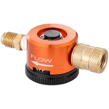 Imagem de Regulador de nitrogênio HVAC, regulador de fluxo de nitrogênio vermelho, regulador de fluxo de nitrogênio com controle de 3 pontos com encaixe de alargamento de 1/10.2 cm, 50-200 PSI para manutenção