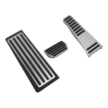 Imagem de Partuto 3 peças de almofadas de pedal automáticas para pedal acelerador de pé para Volvo S90 2017-2020 aço inoxidável prateado