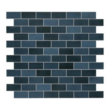 Imagem de Azulejo Backsplash para metrô de 10 folhas, 28,7 x 27,4 cm, composto de pedra mista, azul, feito à mão, autoadesivo, impermeável, azulejos para cozinha, banheiro, chuveiro, lareira