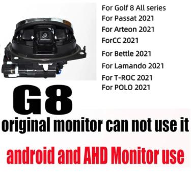 Imagem de Emblema de câmera traseira com logotipo flipping, compatível com RCD330 VW Passat B6 B7 B8 Variant GOLF 6 MK6 Arteon POLO T-Roc CC EOS(For golf 8,AHD 720P)