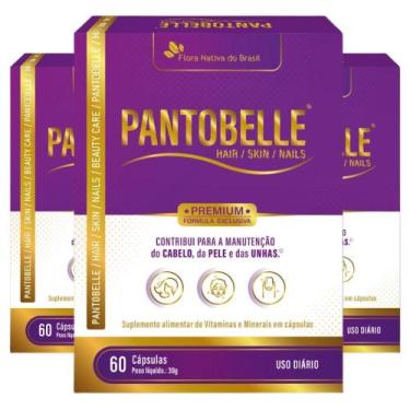 Imagem de KIT 3X Pantobelle hair skin & nails 60 cápsulas - Flora Nativa