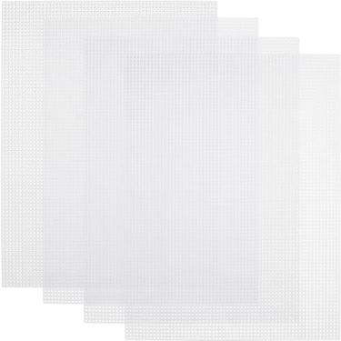 Imagem de Pndeyo 4 folhas de malha branca para olhos, folha de malha de PVC à prova d'água, tela de plástico em branco imprimível para cosplay peludo, adereços de artesanato