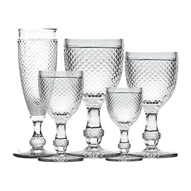 Imagem de Conjunto de Taças Bico de Jaca Transparentes - 30 Peças - em Cristal - Bon Gourmet