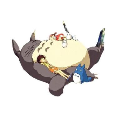 Imagem de Decoração De Café Infantil Quarto Hayao Miyazaki Anime Tela Pintura Me