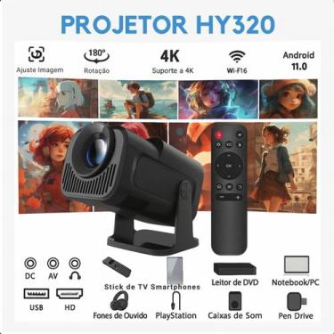 Imagem de Projetor Hy320 4K Android 11 Wifi Smart TV HDMI - ROMI