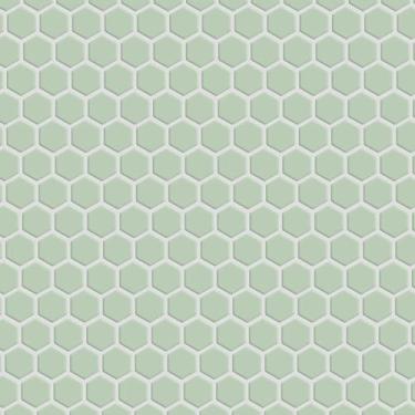 Imagem de SomerTile FTCM1HGMNT Azulejo de mosaico de porcelana Metro Hex 2,54 cm brilhante 26 cm x 30,16 cm, verde, 10