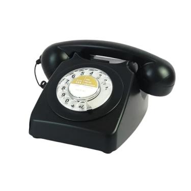 Imagem de Benotek Telefone, telefones fixos com fio para casa, telefone doméstico retrô de moda antiga com teclado de discagem giratória, telefones antigos e modernos, presente para decoração