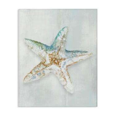 Imagem de Stupell Industries Arte de parede em tela serenidade estrela do mar muted por Hannah Dawson, 20 x 16