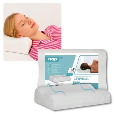 Imagem de Travesseiro Viscoelástico Comfort Cervical Espuma D40 Ergonômico Antiácaro Capa Lavável Duas Alturas 12/14cm (1)