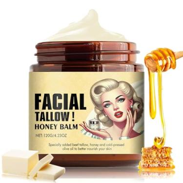 Imagem de GANBADEI Bálsamo De Sebo, Creme De Sebo Bovino Para Pele, Hidratante Facial, Bálsamo Cremoso De Mel De Sebo, Creme Facial Orgânico Com Acabamento Em Pasto Alimentado Com Capim, Hidratante, Loção Co