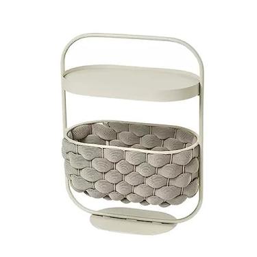 Imagem de Mesa de chá, mesa de centro de cabeceira, mesa de canto portátil com cesta de armazenamento, também pode ser uma cama para gatos, mesa lateral pequena mesa de cabeceira com bandeja removível para sala