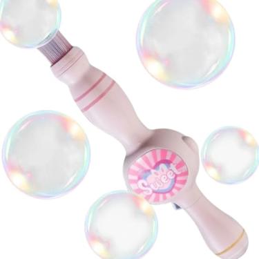 Imagem de Varinha Mágica Bolhas de Sabão com Fumaça, Brinquedo Infantil, Bateria Recarregável (ROSA)