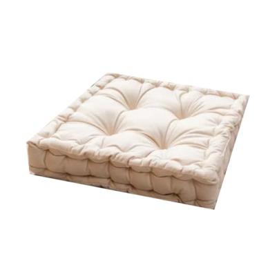 Imagem de Almofada Futon Turca para Banco e Palhetes de Madeira Tecido Sued 40X40x12 cm(Bege)