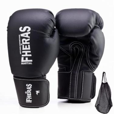 Imagem de Luva de Boxe Muay Thai Fheras (12oz, Preto)
