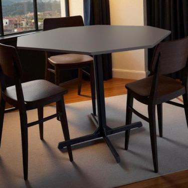 Imagem de Mesa para Reunião e Cozinha com tampo 25mm Octogonal Realme 120x120cm 