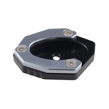 Imagem de jininshengxindianzi Compatible With Z650 Z800 Z900RS Cafe Kickstand Sidestand Extension Enlarger Pad Modified Side Support Seat Small Foot Pad(Grey logo Z800)
