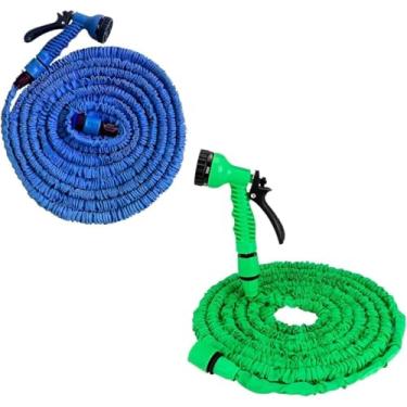 Imagem de MANGUEIRA MÁGICA EXPANSÍVEL 30M MAGIC HOSE RETRÁTIL AZUL OU VERDE JARDIM ALTA PRESSÃO