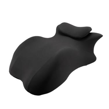 Imagem de Aqur2020 Travesseiro de Cunha de Cama de Espuma de Memória, Travesseiro de Elevação da Perna Com Pequeno Destacável Suporta Várias Posições para Relevo de Leitura de Massagem (Preto)