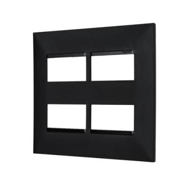 Imagem de Placa 4x4 4 Módulos Preta 618514PT Legrand Pial Plus+ - Pial Legrand