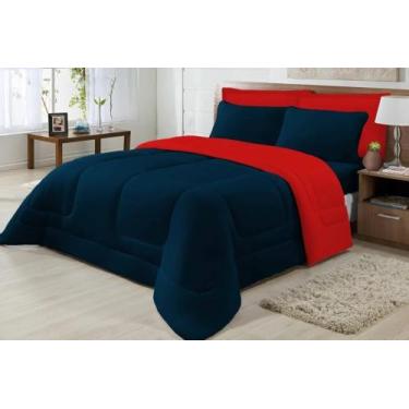 Imagem de Edredom Queen Size + Jogo Cama Queen Malha Penteada 100% Algodão-4 peç