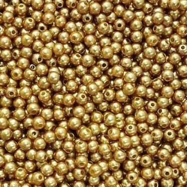Imagem de PÉROLA DE ABS LISA Nº 04 20G PEROLA 4MM - IMPORTAÇÃO, Dourado médio