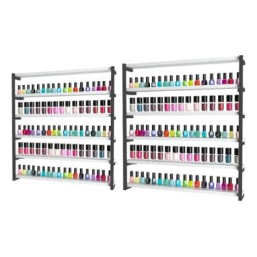 Imagem de Kit 2 Nichos Expositores de Esmaltes Para Manicure Modelo Industrial (Preto)