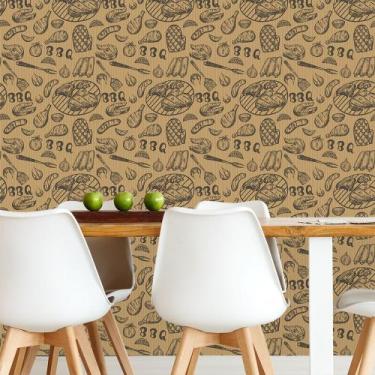 Imagem de Papel de Parede Adesivo - Churrasco - 907ppc - Allodi